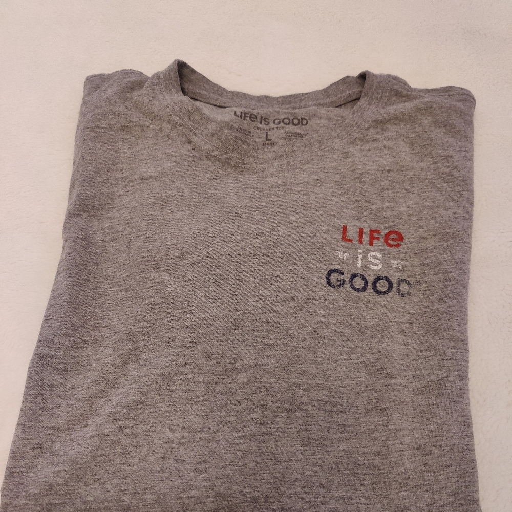 Make an Offer - Great Condition:Life is Good Red, White, Blue w/ Flag Me…